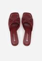 Papuci Bordo cu roșu
