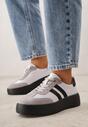 Sneakers Alb cu gri