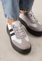 Sneakers Alb cu gri