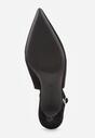 Czarne Sandały na Szpilce z Odkrytą Piętą Nevilianae