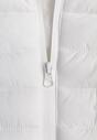 Biała Pikowana Kurtka Przejściowa z Kapturem i Elastycznymi Panelami Feziala