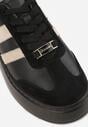 Sneakers Negri cu bej