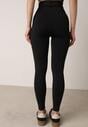 Czarne Legginsy z Wysokim Stanem z Pasem Modelującym w Talii Azinera