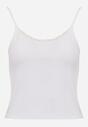 Biały Bawełniany Top Bieliźniany z Koronką na Regulowanych Ramiączkach Beralisa