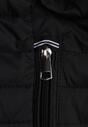 Czarna Pikowana Kurtka Przejściowa z Odpinanym Kapturem Tidesse