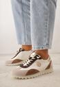 Sneakers Bej cu auriu