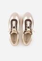 Sneakers Bej cu auriu