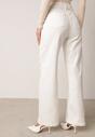 Białe Szerokie Jeansy z Bawełny z Wysokim Stanem Dalinatea