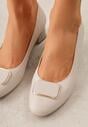 Pantofi cu toc Albi