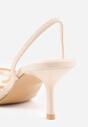 Pantofi cu toc Bej