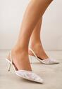 Pantofi cu toc Albi