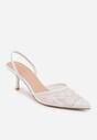 Pantofi cu toc Albi