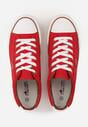 Czerwone Klasyczne Trampki z Kauczukowym Noskiem Olithethis
