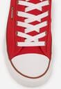 Czerwone Klasyczne Trampki z Kauczukowym Noskiem Olithethis