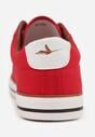 Czerwone Klasyczne Trampki z Kauczukowym Noskiem Olithethis
