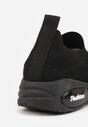 Czarne Wsuwane Buty Sportowe Sneakersy z Siateczkową Cholewką Oaradah