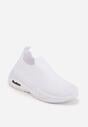 Białe Wsuwane Buty Sportowe Sneakersy z Siateczkową Cholewką Oaradah