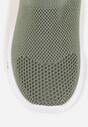Zielone Wsuwane Buty Sportowe Sneakersy z Siateczkową Cholewką Oaradah