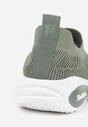 Zielone Wsuwane Buty Sportowe Sneakersy z Siateczkową Cholewką Oaradah