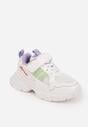 Biało-Fioletowe Buty Sportowe Sneakersy Chunky na Platformie Iasesis