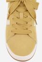 Żółte Sneakersy z Ozdobnymi Paskami Doloreth
