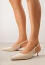 Pantofi cu toc Bej