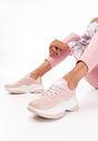 Beżowo-Różowe Buty Sportowe Hyrena