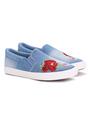 Niebieskie Slip On Roses