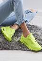 Limonkowe Neonowe Buty Sportowe Classic Nilda