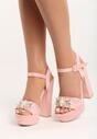 Różowe Sandały Pearls Design
