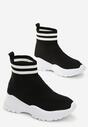 Czarno-Białe Sneakersy Breves