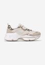 Beżowe Wężowe Sneakersy Hot Snow