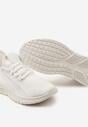 Białe Sznurowane Buty Sportowe na Grubszej Podeszwie Unamarie