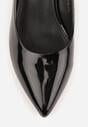 Czarne Klasyczne Czółenka na Szpilce ze Skórzaną Wkładką Valenthea