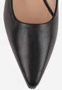 Czarne Czółenka Vices na Obcasie ze Skórzaną Wkładką Asvanis