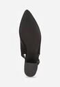 Czarne Sandały Vices na Obcasie Bez Pięty ze Skórzaną Wkładką Ciariliana