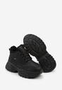 Czarne Botki w Stylu Sneakersów Chunky na Grubej Podeszwie Leandre
