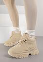 Brązowe Sneakersy Vices w Stylu Traperków Chunky na Grubej Podeszwie Leandre