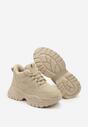 Brązowe Sneakersy Vices w Stylu Traperków Chunky na Grubej Podeszwie Leandre