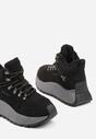 Czarne Sportowe Sneakersy Śniegowce Vices na Grubej Podeszwie Nellsana