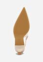 Beżowe Czółenka Sandały Vices na Szpilce Bez Pięty Kolenna