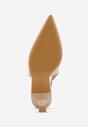 Ciemnobeżowe Czółenka Sandały Vices na Szpilce Bez Pięty Kolenna