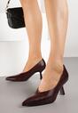 Pantofi cu toc Bordo