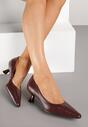 Pantofi cu toc Bordo