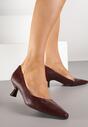 Pantofi cu toc Bordo