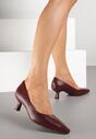 Pantofi cu toc Bordo