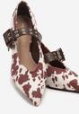 Pantofi cu toc Negru cu alb