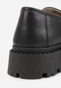 Czarne Mokasyny Vices na Grubej Podeszwie Viara
