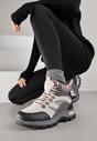 Szare Buty Trekkingowe Trapery Vices Ozdobione Przeszyciami Narrive