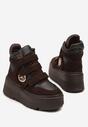 Brązowe Botki Vices w Stylu Sneakersów na Platformie Afirriva